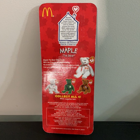 $5 SALE—Ty 4-Country McDonald’s Beanies—USA, Canada, Great Britain, Ireland - Picture 4 of 15